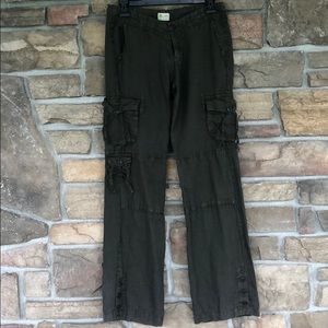 EUC! Lucky Green Linen Cargo Pants Size 0/25
